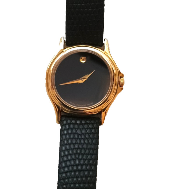 Movado Museum Watch Women 25mm Black Dial Gold Round 87.E4.0863 main image 8